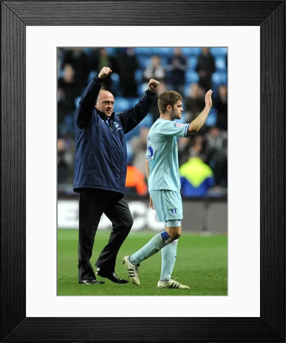 Framed Print : Coventry City FC: Andy Thorn and Martin Cranie's Championship Victory Celebration over Leeds United (February 14, 2012) Framed Print : Coventry City FC: Andy Thorn and Martin Cranie's Championship Victory Celebration over Leeds United (February 14, 2012)