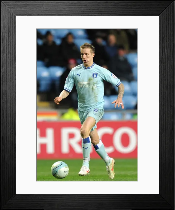 Framed Print : Coventry City vs Leeds United: Carl Baker's Unforgettable Championship Showdown (February 14, 2012, Ricoh Arena) Framed Print : Coventry City vs Leeds United: Carl Baker's Unforgettable Championship Showdown (February 14, 2012, Ricoh Arena)
