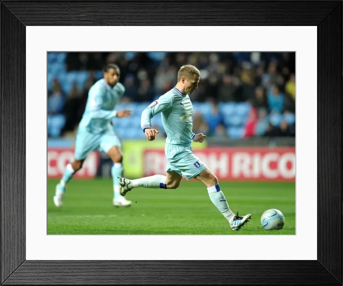 Framed Print : Gary McSheffrey: First Penalty and Goal for Coventry City vs. Leeds United (14-02-2012, Ricoh Arena)