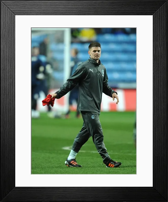 Framed Print : Oliver Norwood's Unforgettable Rivalry: Coventry City vs. Leeds United (2012) - A Football Showdown at Ricoh Arena