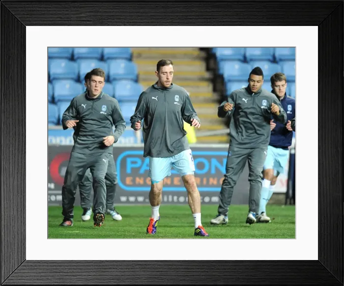 Framed Print : Coventry City vs Leeds United: Richard Keogh and Team Warm-Up at Ricoh Arena (Npower Championship, 2012) Framed Print : Coventry City vs Leeds United: Richard Keogh and Team Warm-Up at Ricoh Arena (Npower Championship, 2012)