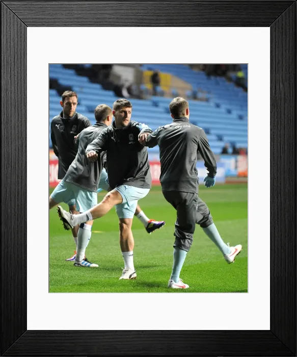 Framed Print : Gary Deegan and Coventry City Team-Mates Warm Up Ahead of Npower Championship Showdown vs. Leeds United (February 14, 2012, Ricoh Arena) Framed Print : Gary Deegan and Coventry City Team-Mates Warm Up Ahead of Npower Championship Showdown vs. Leeds United (February 14, 2012, Ricoh Arena)