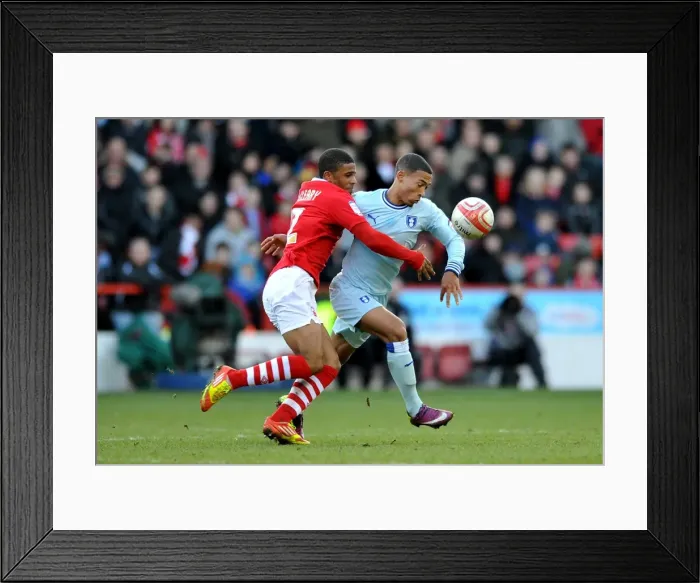 Framed Print : Battleground Championship: McCleary vs. Clarke - Nottingham Forest vs. Coventry City (18-02-2012) - A Footballing Battle for Supremacy Framed Print : Battleground Championship: McCleary vs. Clarke - Nottingham Forest vs. Coventry City (18-02-2012) - A Footballing Battle for Supremacy
