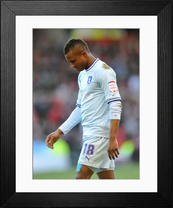 Framed Print : Alex Nimely in Action for Coventry City Against Nottingham Forest at City Ground (Npower Championship, 18-02-2012)