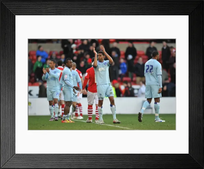 Framed Print : Cyrus Christie Salutes Coventry City Fans After Nottingham Forest Victory in Championship (18-02-2012) Framed Print : Cyrus Christie Salutes Coventry City Fans After Nottingham Forest Victory in Championship (18-02-2012)
