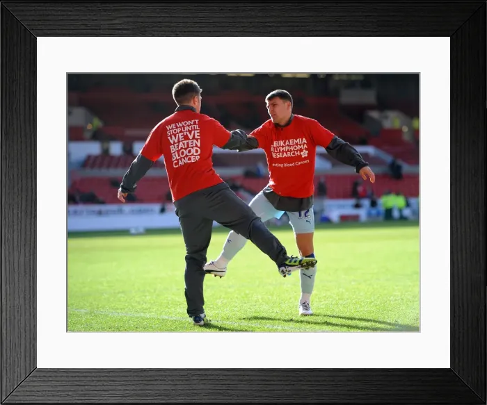 Framed Print : Focused Coventry City FC Duo: Norwood and Deegan Before Nottm. Forest Clash (Npower Championship, 2012)