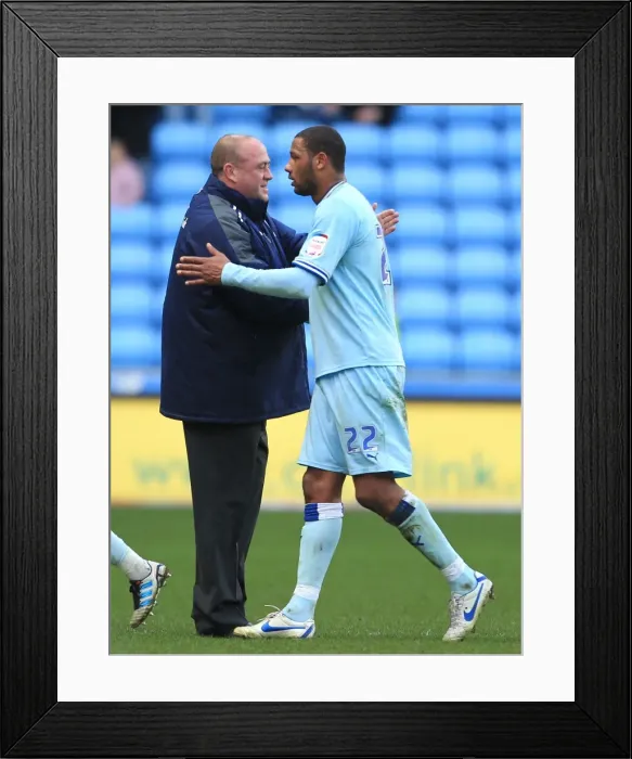 Framed Print : Andy Thorn and Clive Platt: Celebrating Promotion-Clinching Goal with Ricoh Arena Crowd (Coventry City FC vs Barnsley, Npower Championship, 25-02-2012) Framed Print : Andy Thorn and Clive Platt: Celebrating Promotion-Clinching Goal with Ricoh Arena Crowd (Coventry City FC vs Barnsley, Npower Championship, 25-02-2012)