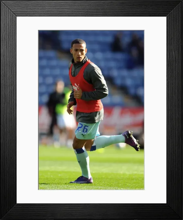 Framed Print : Jordan Clarke vs Leicester City: A Fierce Face-Off at The King Power Stadium (Championship Match, 03-03-2012) Framed Print : Jordan Clarke vs Leicester City: A Fierce Face-Off at The King Power Stadium (Championship Match, 03-03-2012)