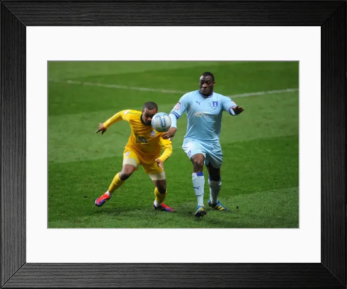 Framed Print : Intense Rivalry: Jermaine Easter vs. Nathan Cameron in Coventry City vs. Crystal Palace Npower Championship Clash (06-03-2012) Framed Print : Intense Rivalry: Jermaine Easter vs. Nathan Cameron in Coventry City vs. Crystal Palace Npower Championship Clash (06-03-2012)