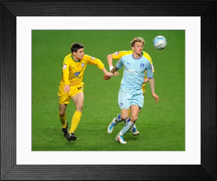 Framed Print : Carl Baker Tackles Owen Garvan and Dean Moxey: Intense Moment from Coventry City vs Crystal Palace, Npower Championship (06-03-2012, Ricoh Arena) Framed Print : Carl Baker Tackles Owen Garvan and Dean Moxey: Intense Moment from Coventry City vs Crystal Palace, Npower Championship (06-03-2012, Ricoh Arena)