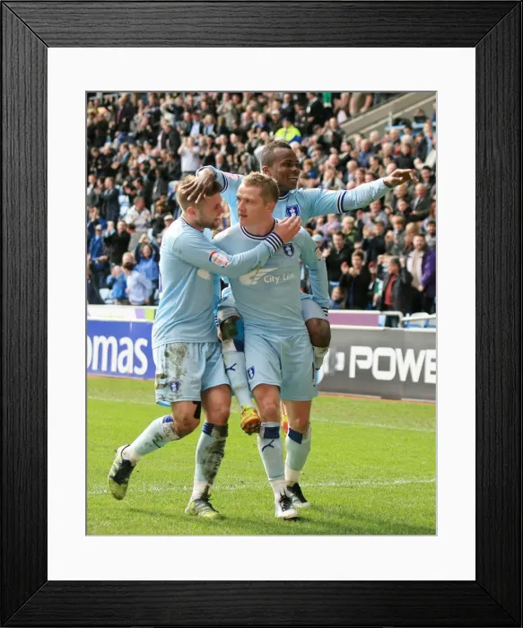 Framed Print : Coventry City: Gary McSheffrey's Euphoric Moment as He Scores the Winning Goal Against Birmingham City (10-03-2012) Framed Print : Coventry City: Gary McSheffrey's Euphoric Moment as He Scores the Winning Goal Against Birmingham City (10-03-2012)