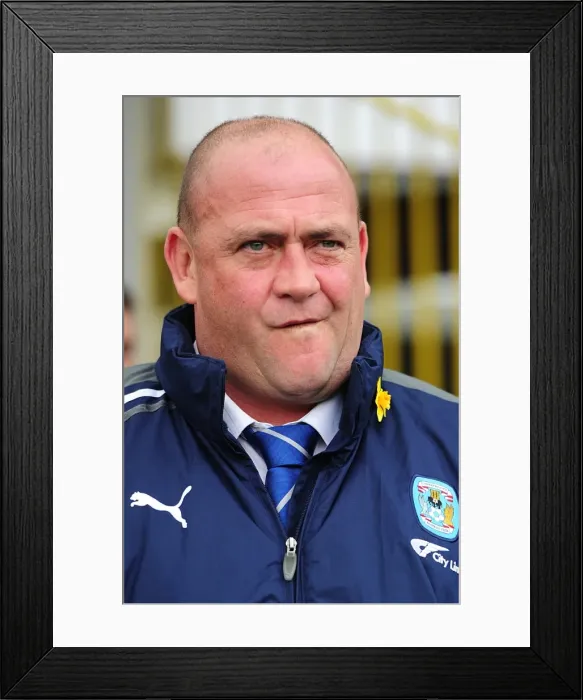 Framed Print : Andy Thorn Leads Coventry City in Championship Battle at Vicarage Road Against Watford (17-03-2012)