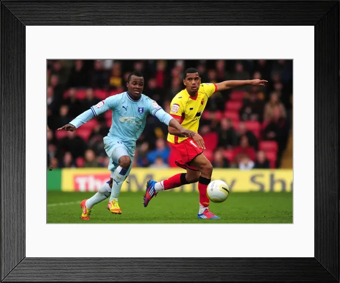 Framed Print : Battling for Control: Mariappa vs. Nimely in the Npower Championship Showdown Framed Print : Battling for Control: Mariappa vs. Nimely in the Npower Championship Showdown