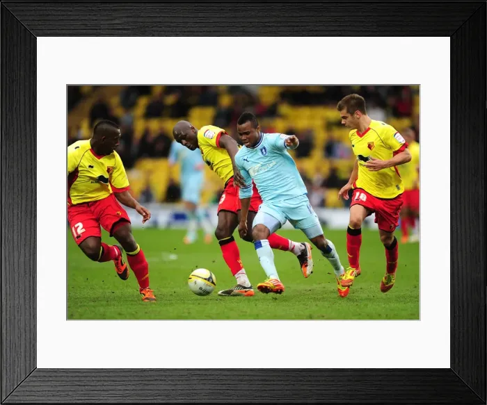 Framed Print : Battle for the Ball: Coventry City vs. Watford - A Tactical Clash Framed Print : Battle for the Ball: Coventry City vs. Watford - A Tactical Clash