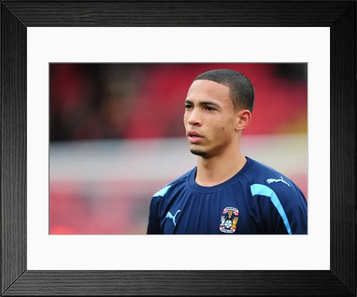 Framed Print : Jordan Clarke in Action: Coventry City vs. Watford, Npower Championship (2012) Framed Print : Jordan Clarke in Action: Coventry City vs. Watford, Npower Championship (2012)