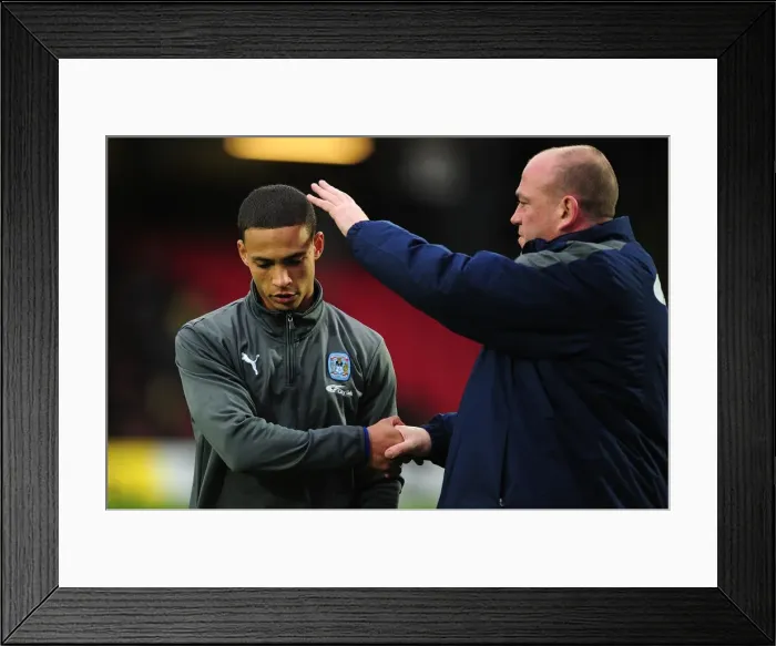 Framed Print : Andy Thorn and Jordan Clarke: Celebrating Coventry City's Triumph over Watford in the Championship (17-03-2012) Framed Print : Andy Thorn and Jordan Clarke: Celebrating Coventry City's Triumph over Watford in the Championship (17-03-2012)