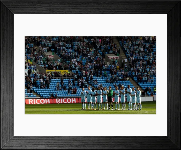 Framed Print : Minutes Applause for Fabrice Muamba: Coventry City Players Show Solidarity (2012, vs. Portsmouth) Framed Print : Minutes Applause for Fabrice Muamba: Coventry City Players Show Solidarity (2012, vs. Portsmouth)