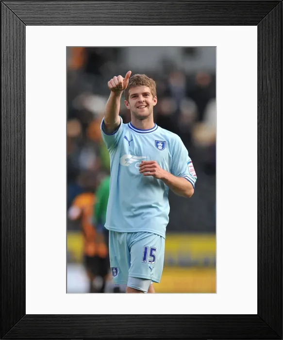 Framed Print : Coventry City FC's Martin Cranie: A Heartfelt Tribute to Fans at KC Stadium (31-03-2012)