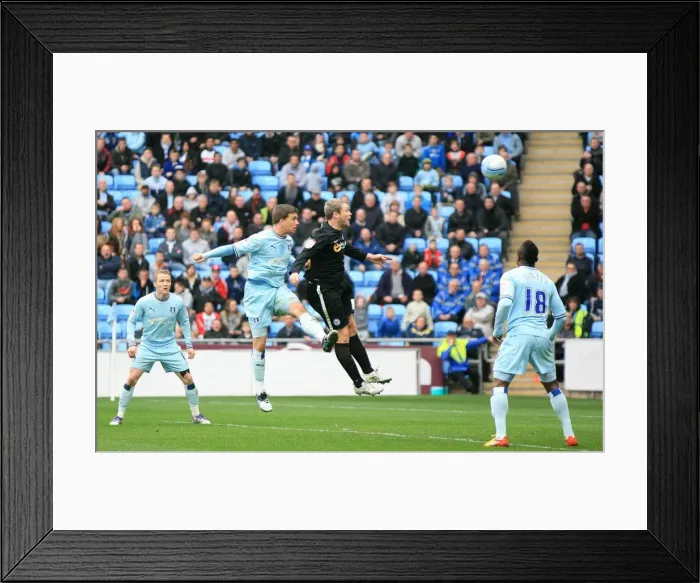 Framed Print : Cody McDonald Scores First Goal for Coventry City vs. Peterborough United at Ricoh Arena (Npower Championship, 07-04-2012) Framed Print : Cody McDonald Scores First Goal for Coventry City vs. Peterborough United at Ricoh Arena (Npower Championship, 07-04-2012)