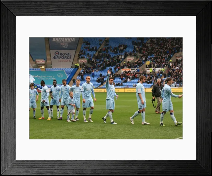 Framed Print : Coventry City Players Wave to Fans Before Npower Championship Match vs. Peterborough United (07-04-2012, Ricoh Arena)