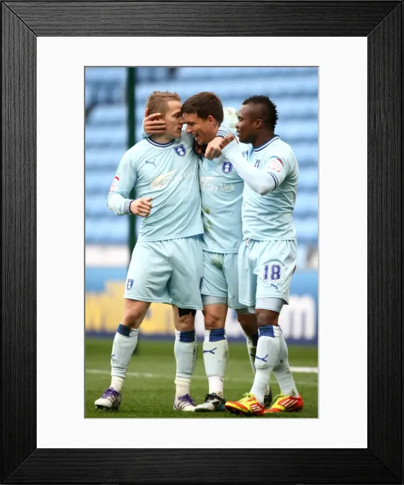 Framed Print : Cody McDonald celebrates scoring the first goal Framed Print : Cody McDonald celebrates scoring the first goal