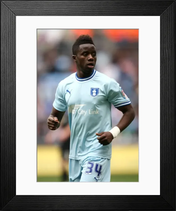 Framed Print : Gael Bigirimana in Action: Coventry City vs. Peterborough United (07-04-2012, Ricoh Arena)