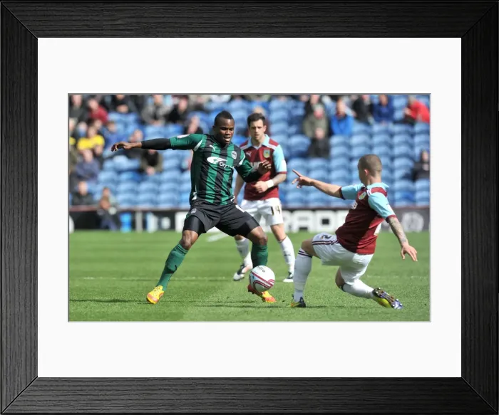 Framed Print : Battling for Control: Nimely vs. Trippier in the Intense Npower Championship Clash between Coventry City and Burnley (April 2012) Framed Print : Battling for Control: Nimely vs. Trippier in the Intense Npower Championship Clash between Coventry City and Burnley (April 2012)