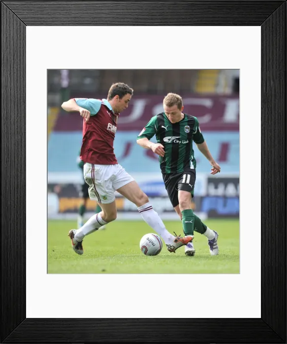 Framed Print : Intense Rivalry: McSheffrey vs. Duff at Turf Moor - Coventry City vs. Burnley, Championship 2012 Framed Print : Intense Rivalry: McSheffrey vs. Duff at Turf Moor - Coventry City vs. Burnley, Championship 2012
