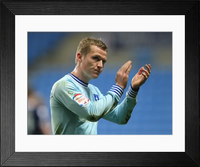 Framed Print : Gary McSheffrey's Disappointed Departure: Coventry City FC vs Millwall, Npower Championship (April 17, 2012, Ricoh Arena)