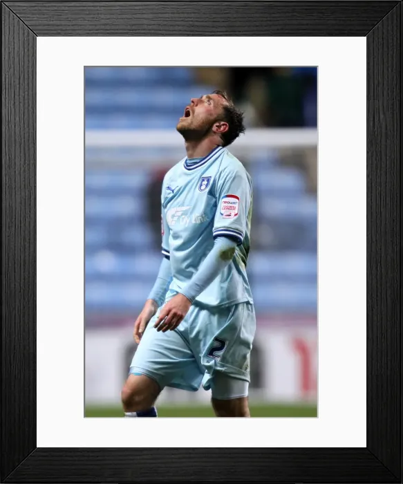 Framed Print : Richard Keogh's Disappointment: Coventry City FC's Defeat Against Millwall in Championship (17-04-2012) Framed Print : Richard Keogh's Disappointment: Coventry City FC's Defeat Against Millwall in Championship (17-04-2012)