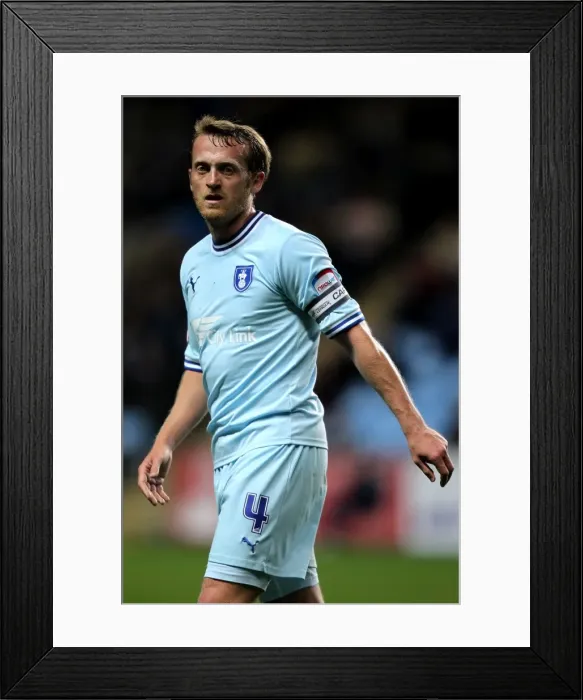 Framed Print : Sammy Clingan in Action for Coventry City against Millwall at Ricoh Arena, Npower Championship (17-04-2012)