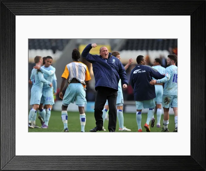 Framed Print : Coventry City FC: Andy Thorn's Triumph - Championship Victory at Hull City (31-03-2012)