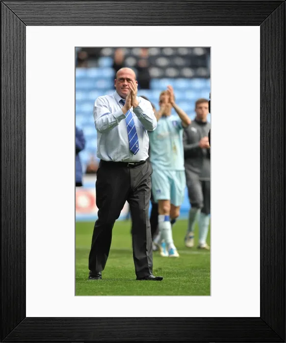 Framed Print : Coventry City FC: Andy Thorn and Players Celebrate Championship Victory over Doncaster Rovers at Ricoh Arena Framed Print : Coventry City FC: Andy Thorn and Players Celebrate Championship Victory over Doncaster Rovers at Ricoh Arena
