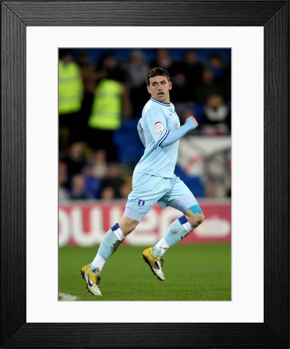 Framed Print : Cody McDonald Scores the Game-Winning Goal for Coventry City Against Cardiff in the Championship (21-03-2012)