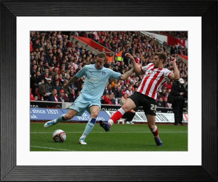 Framed Print : Intense Rivalry: Carl Baker vs. Adam Lallana - Coventry City vs. Southampton Npower Championship Clash (April 2012) Framed Print : Intense Rivalry: Carl Baker vs. Adam Lallana - Coventry City vs. Southampton Npower Championship Clash (April 2012)
