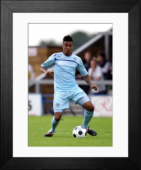 Framed Print : Jordan Willis in Pre-Season Action: Coventry City vs Hinckley United at De Montfort Park