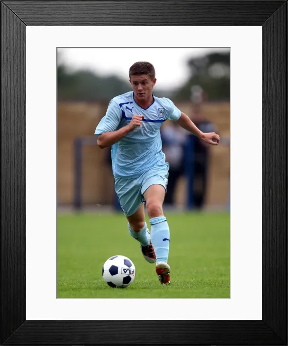 Framed Print : Garon Phillips in Action: Coventry City FC vs Hinckley United - Pre-Season Friendly at De Montfort Park