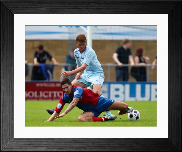 Framed Print : Battling for Possession: Hinckley United vs Coventry City (Pre-Season Friendly) Framed Print : Battling for Possession: Hinckley United vs Coventry City (Pre-Season Friendly)