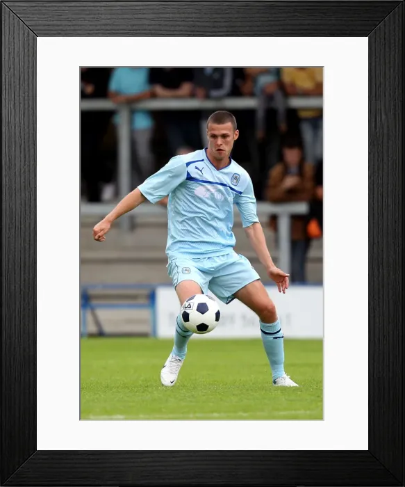 Framed Print : Billy Daniels Kicks Off Coventry City FC's Pre-Season Training at De Montfort Park
