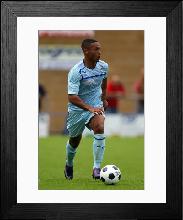 Framed Print : Jordan Clarke in Pre-Season Action for Coventry City against Hinckley United at De Montfort Park