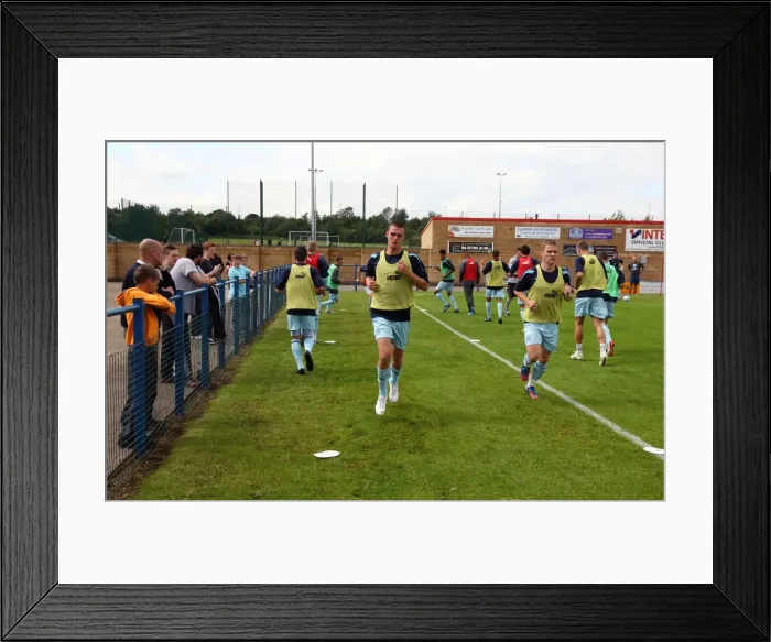 Framed Print : Coventry City Football Club: Uniting at De Montfort Park for Pre-Season Challenges - Team Warm-Up Framed Print : Coventry City Football Club: Uniting at De Montfort Park for Pre-Season Challenges - Team Warm-Up