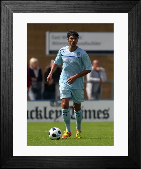 Framed Print : Kevin Malaga in Action: Coventry City's Pre-Season Friendly vs Hinckley United at De Montfort Park
