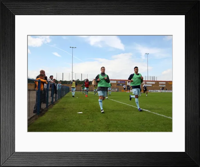 Framed Print : Coventry City FC: Pre-Season Training - Warm-Up Session at De Montfort Park Framed Print : Coventry City FC: Pre-Season Training - Warm-Up Session at De Montfort Park