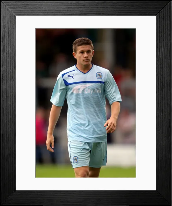 Framed Print : Garon Phillips in Action: Coventry City's Pre-Season Friendly Against Hinckley United at De Montfort Park