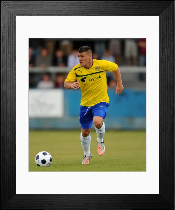 Framed Print : Gary Deegan of Coventry City Faces Off in Pre-Season Friendly Against Nuneaton Town