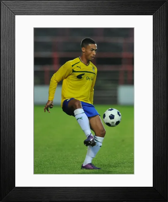 Framed Print : Jordan Clarke in Action: Coventry City's Pre-Season Encounter with Wrexham at The Racecourse Ground Framed Print : Jordan Clarke in Action: Coventry City's Pre-Season Encounter with Wrexham at The Racecourse Ground