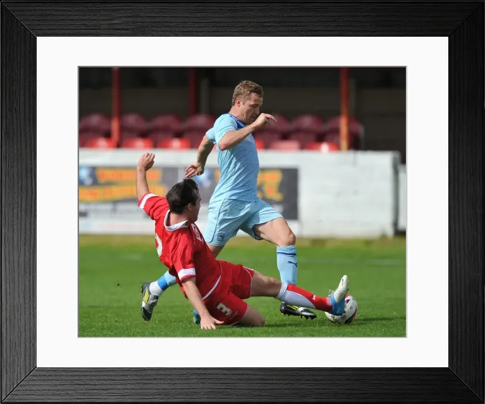 Framed Print : Clash at Crown Ground: Cody McDonald Foul by Michael Liddle (Coventry City vs Accrington Stanley, Pre-Season Friendly) Framed Print : Clash at Crown Ground: Cody McDonald Foul by Michael Liddle (Coventry City vs Accrington Stanley, Pre-Season Friendly)