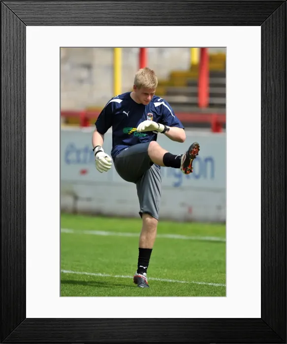 Framed Print : Lee Burge in Action: Coventry City's Goalkeeper at Accrington Stanley's Crown Ground (Pre-Season Friendly) Framed Print : Lee Burge in Action: Coventry City's Goalkeeper at Accrington Stanley's Crown Ground (Pre-Season Friendly)