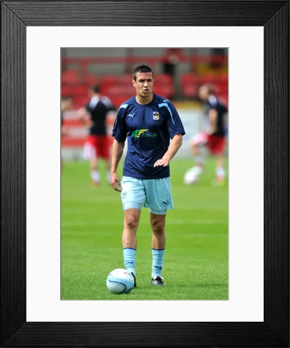 Framed Print : Richard Wood in Action: Coventry City vs Accrington Stanley - Pre-Season Friendly at Crown Ground