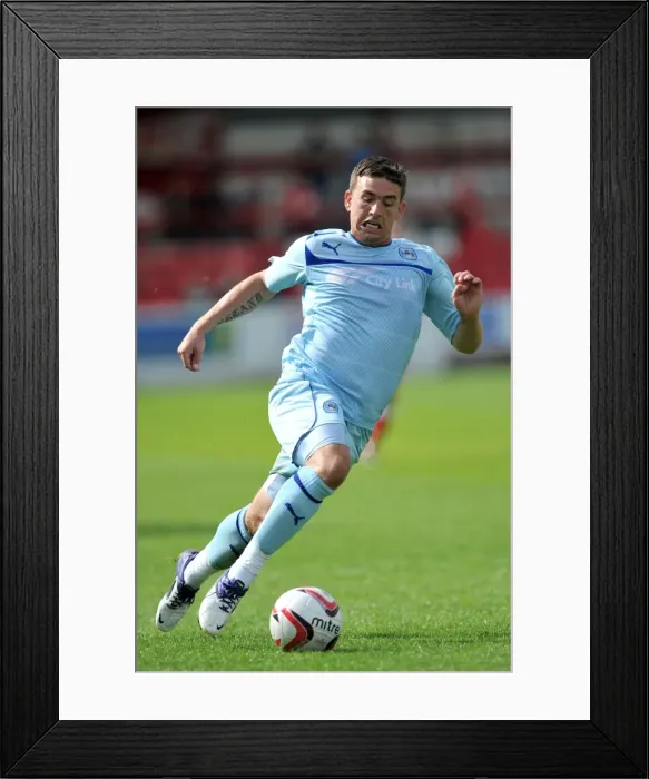 Framed Print : Cody McDonald Leads Coventry City in Pre-Season Friendly at Accrington Stanley's Crown Ground